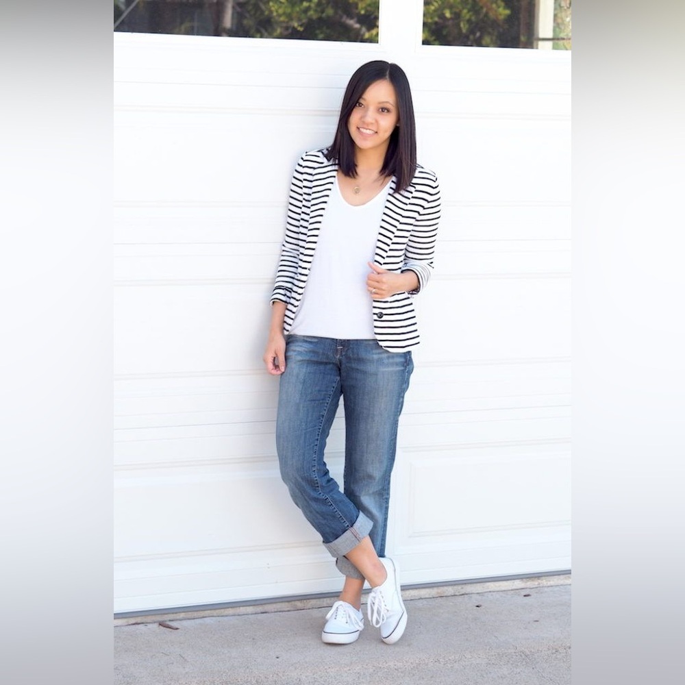 Autres Filles Navy and White Blazer - Small